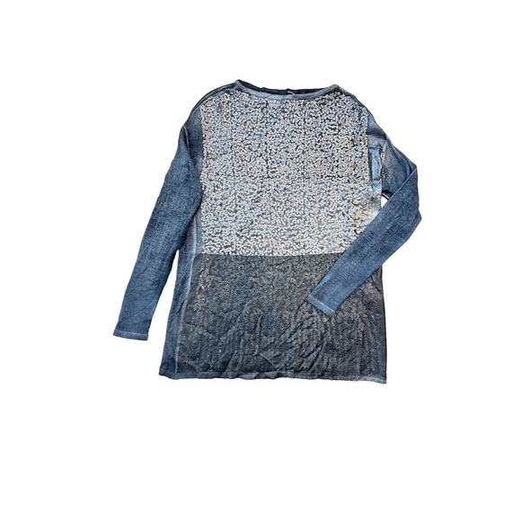 Avant Toi Loose fit sequined distressed pullover sweater coated, cashmere/silk - Picture 4 of 9